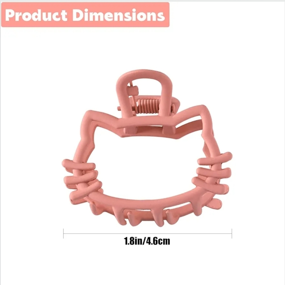 NWT! Hello Kitty Kawaii Pink Metal Claw Hair Clip NEW 1ct - Picture 2 of 5